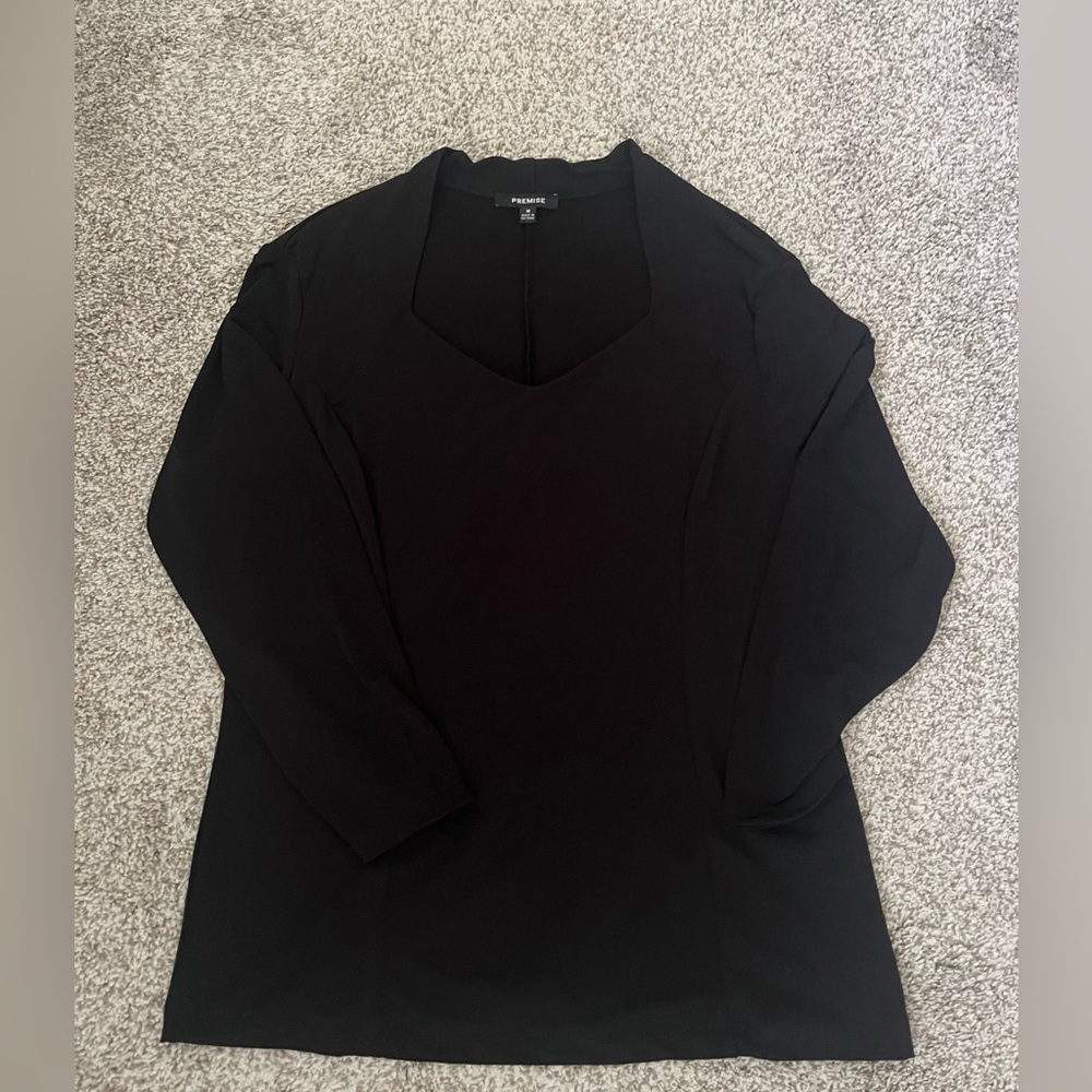 Black Premise 3/4 sleeve Blouse size Medium